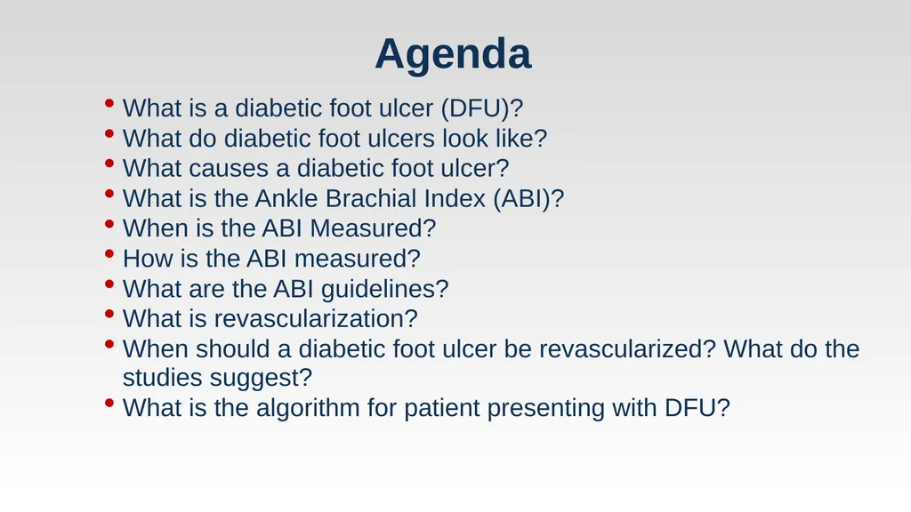 Diabetic Foot Ulcers and When to Revascularize - slide 2 of 23
