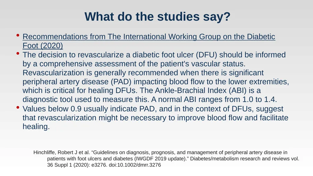 Diabetic Foot Ulcers and When to Revascularize - slide 20 of 23