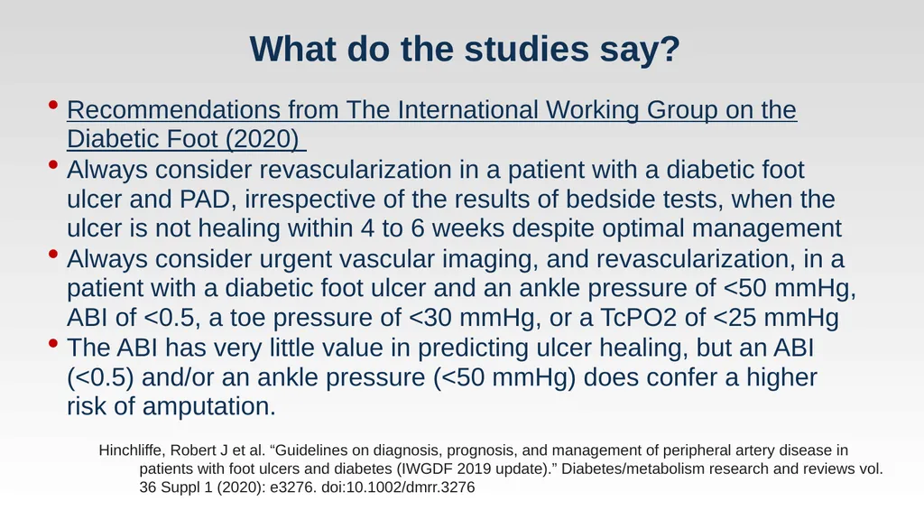 Diabetic Foot Ulcers and When to Revascularize - slide 21 of 23
