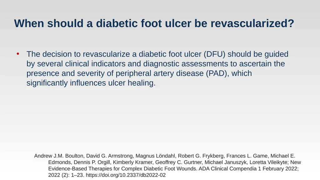 Diabetic Foot Ulcers and When to Revascularize - slide 19 of 23