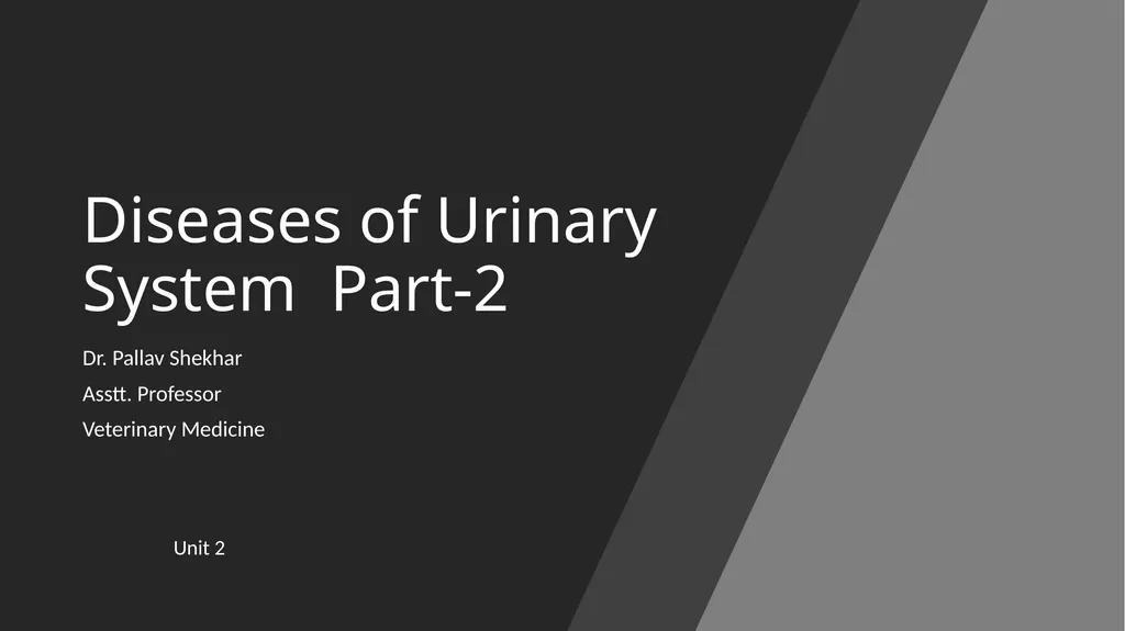 Diseases of Urinary System Part-2 Dr. Pallav - slide 1 of 25