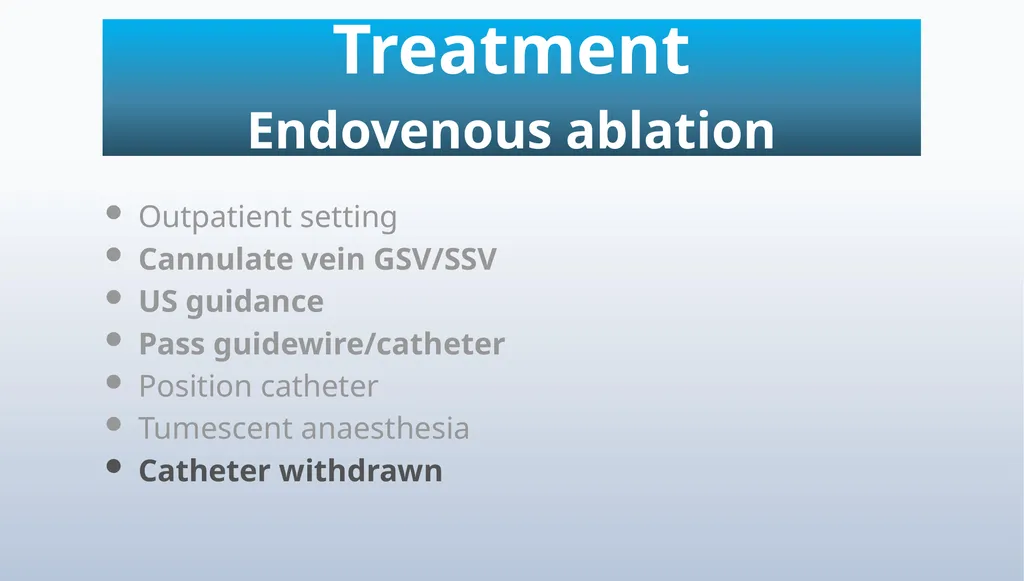 Varicose veins Miss Julie Reid Consultant Vascular - slide 31 of 33