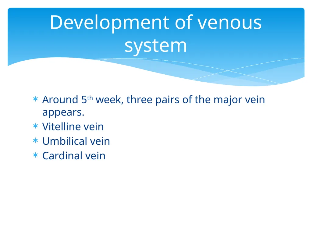 L58: Development of venous system DR. Rehan - slide 3 of 16