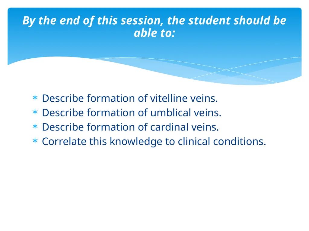 L58: Development of venous system DR. Rehan - slide 2 of 16