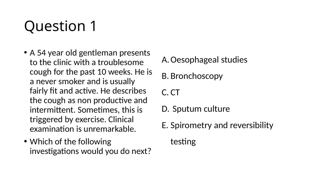 SCE questions – Cough Ranjeev Deerpalsing - slide 2 of 20