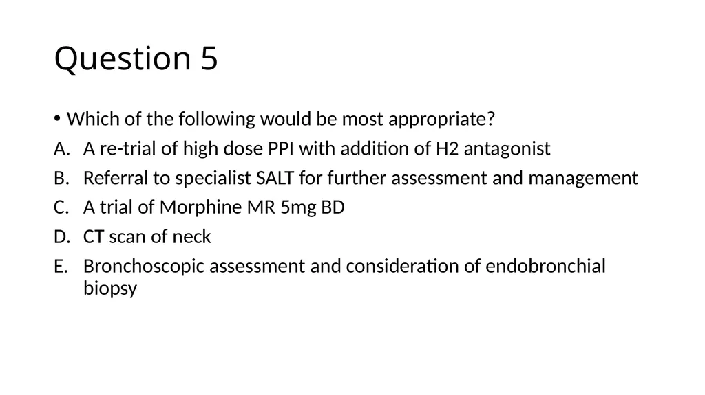 SCE questions – Cough Ranjeev Deerpalsing - slide 17 of 20