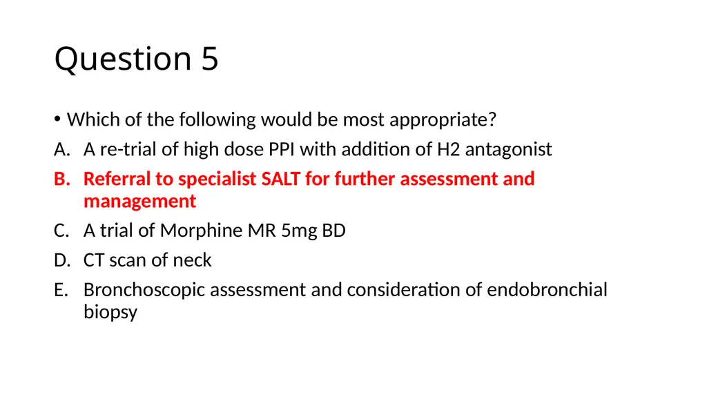 SCE questions – Cough Ranjeev Deerpalsing - slide 18 of 20