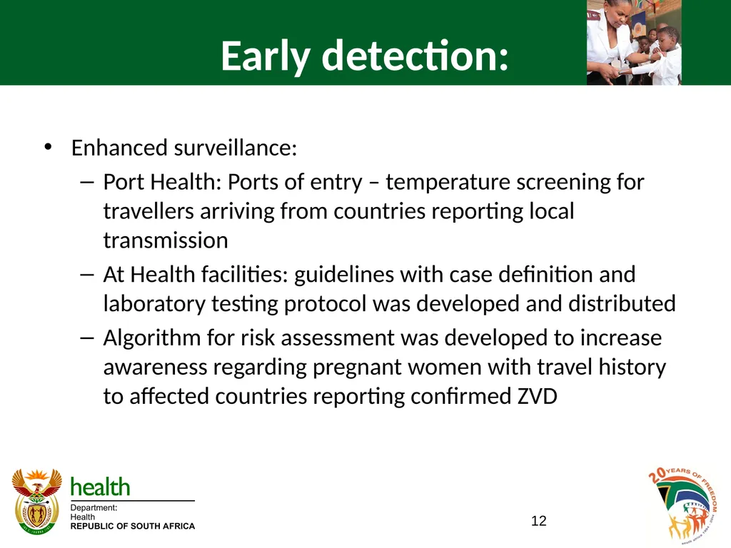 ZIKA VIRUS IN SOUTH AFRICA BRIEFING TO THE - slide 12 of 16
