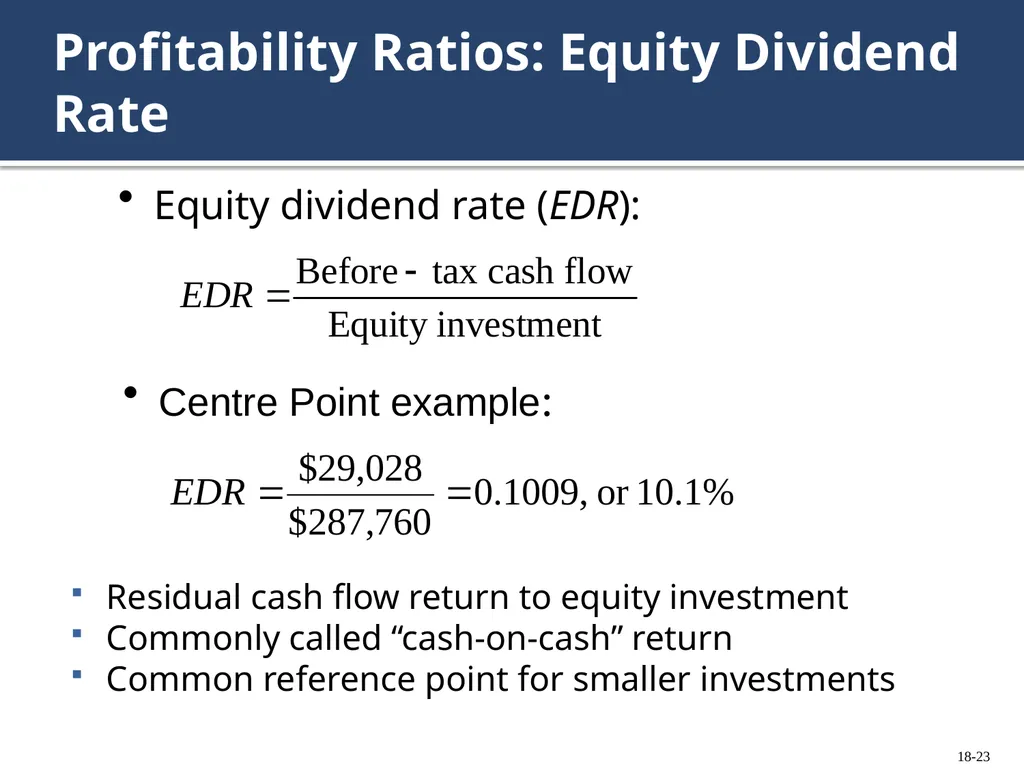 Chapter 18: Investment Decisions: Ratios Copyright - slide 23 of 34