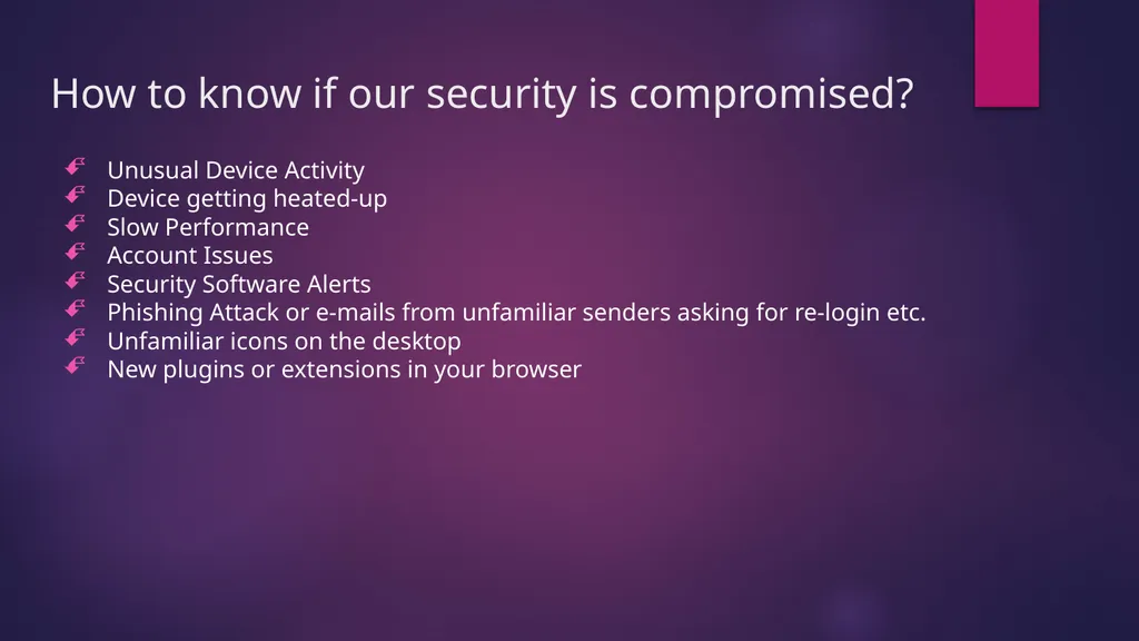 Malwares What is a Malware? Software that is - slide 13 of 15