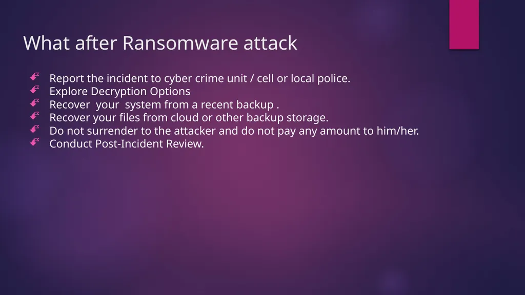 Malwares What is a Malware? Software that is - slide 12 of 15
