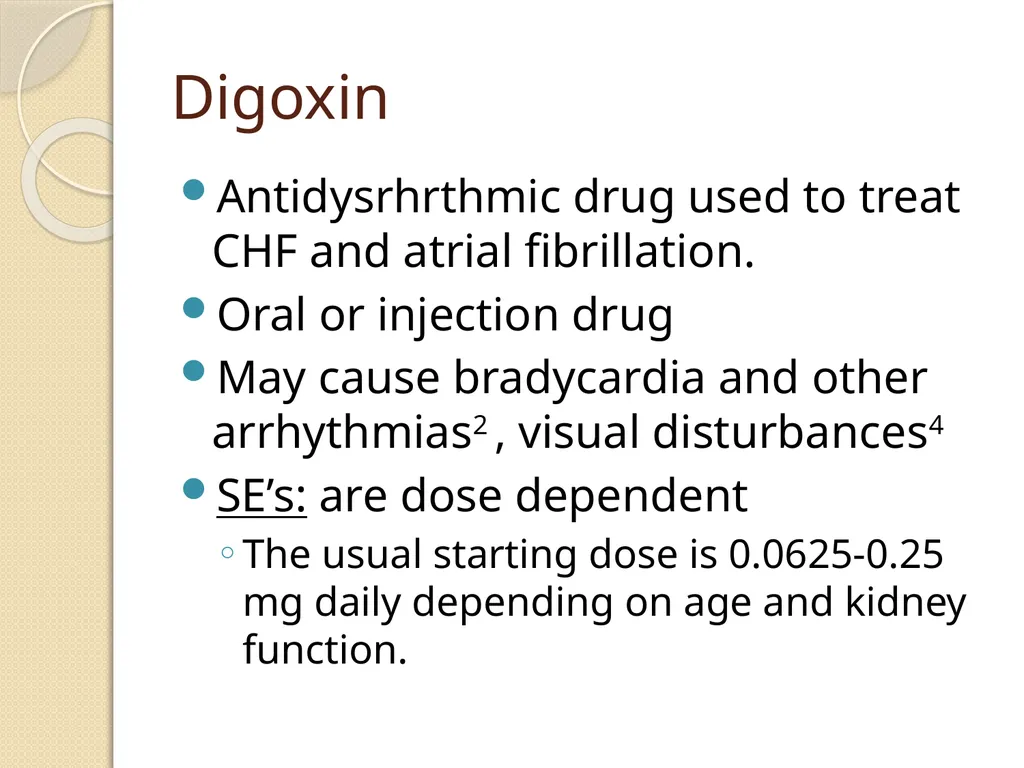 Common Medications in the Acute Setting & Their - slide 10 of 24
