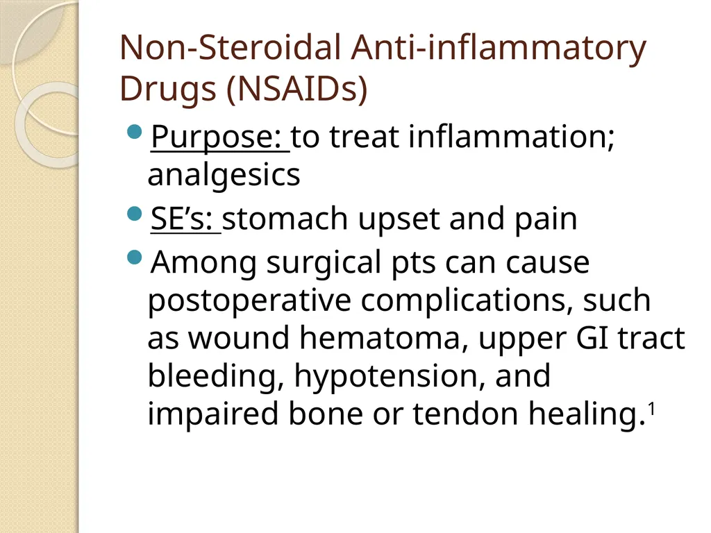 Common Medications in the Acute Setting & Their - slide 11 of 24