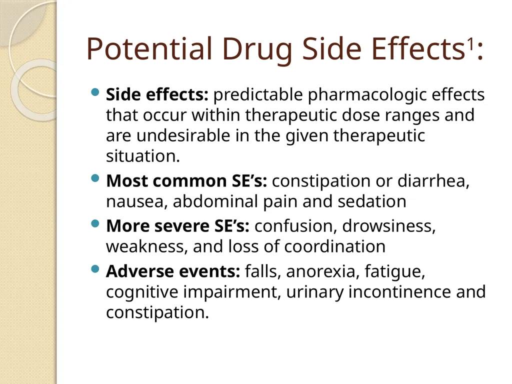 Common Medications in the Acute Setting & Their - slide 5 of 24