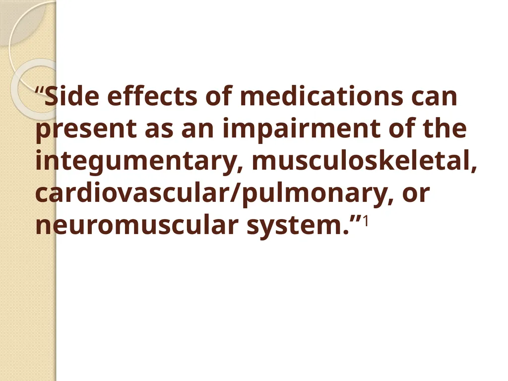 Common Medications in the Acute Setting & Their - slide 2 of 24
