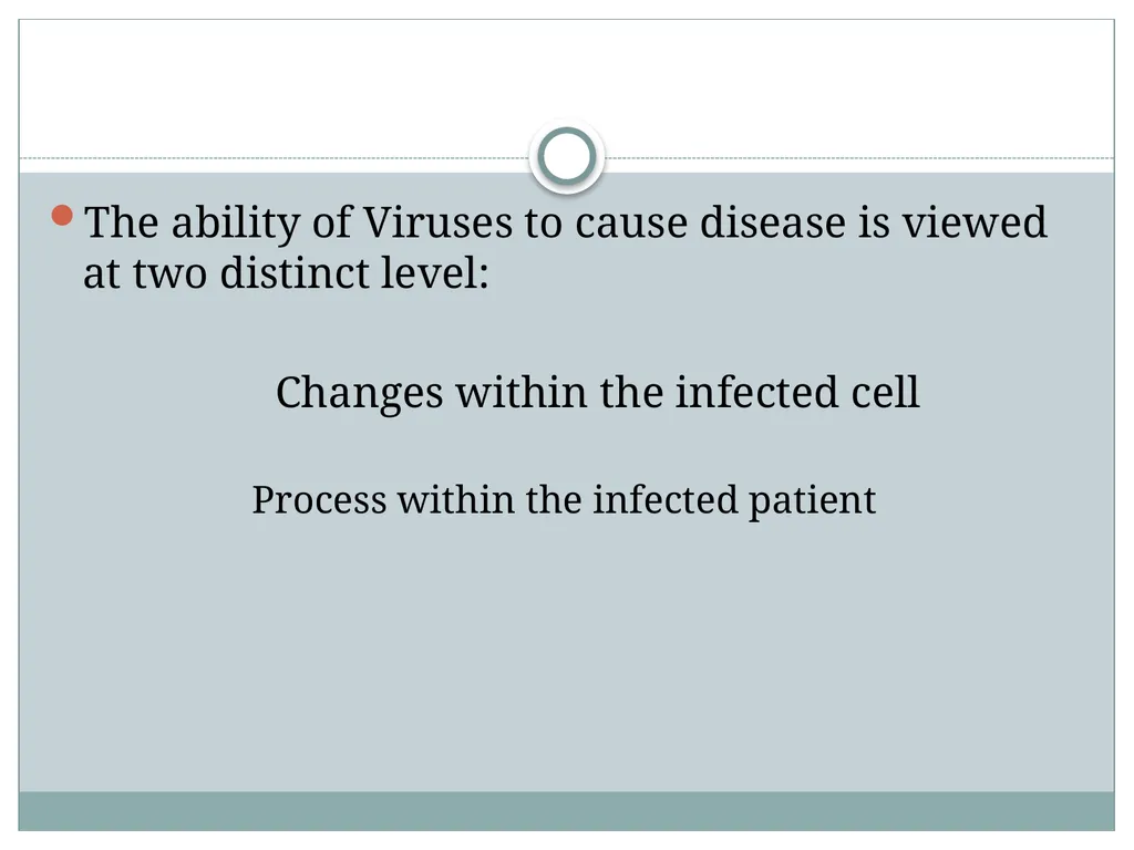 Viral Pathogenesis “No virus is known to do good. - slide 5 of 26