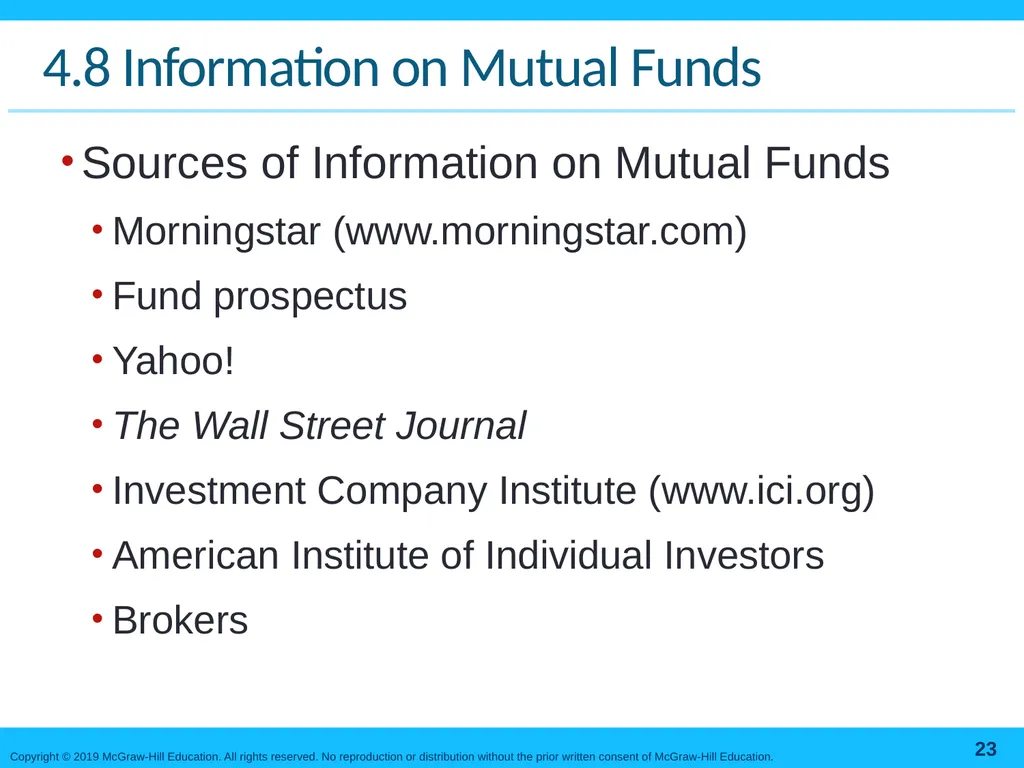 Mutual Funds and Other Investment Companies Bodie, - slide 23 of 23