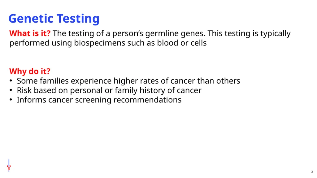 Genetic Testing and Cancer Screening Cori - slide 3 of 10