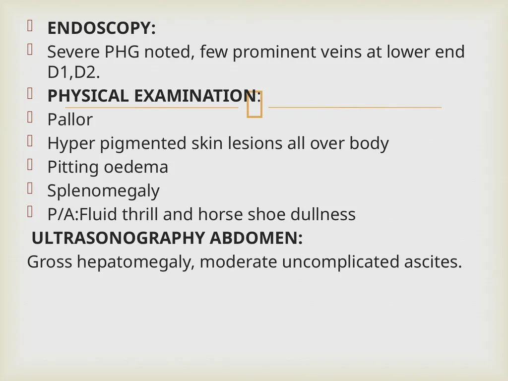 CASE PRESENTATION ON ALCOHOLIC LIVER DISEASES - slide 4 of 18