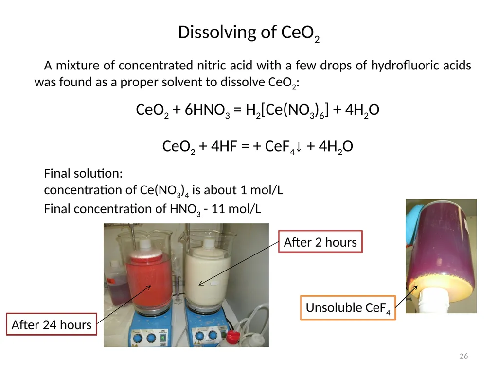 Purification of rare earth elements for - slide 26 of 34