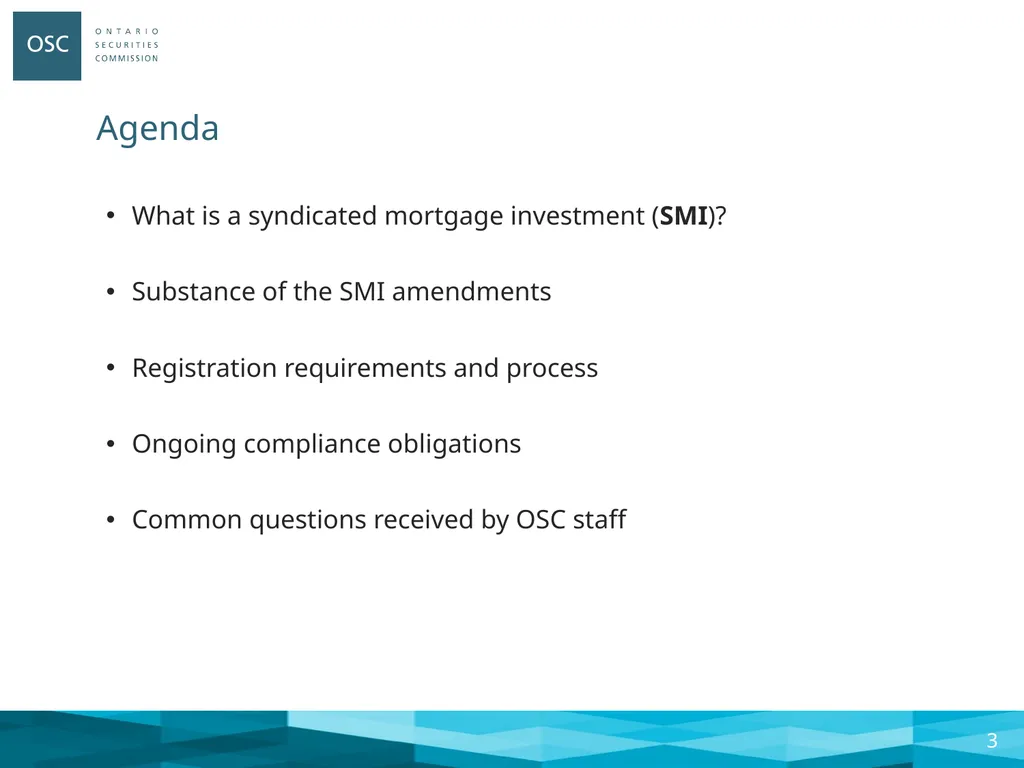 Syndicated Mortgage Amendments Webinar: March 29, - slide 3 of 22