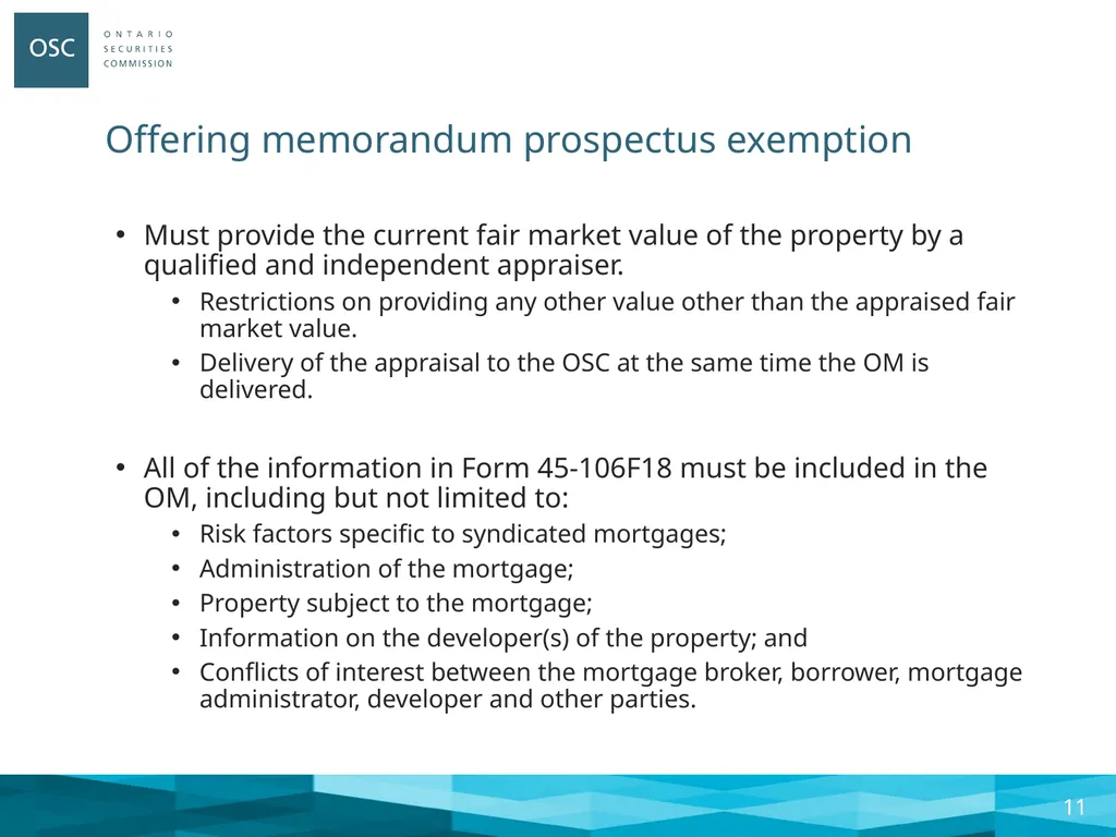 Syndicated Mortgage Amendments Webinar: March 29, - slide 11 of 22