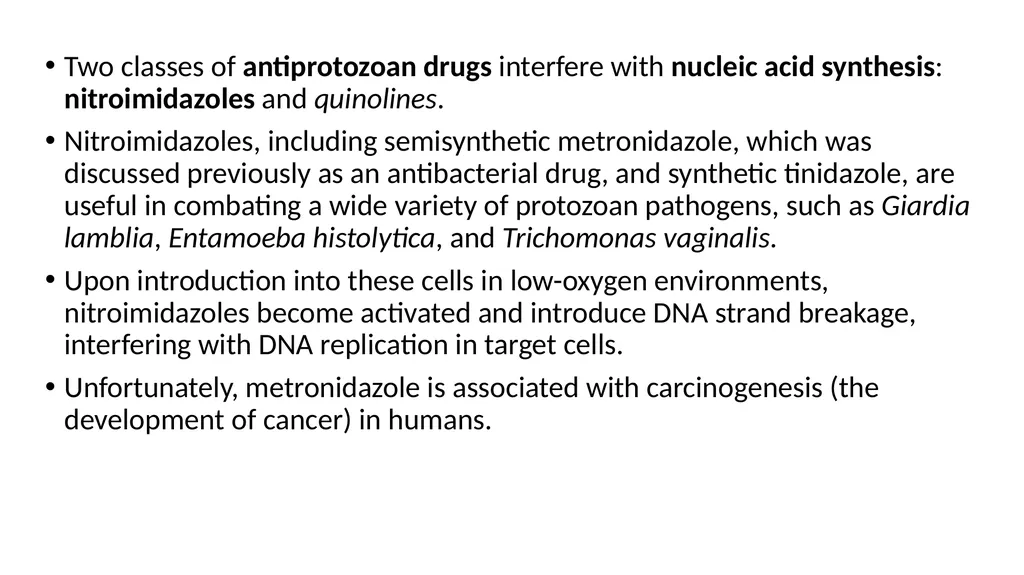 Antiprotozoal and anthelminthic agents - slide 4 of 13