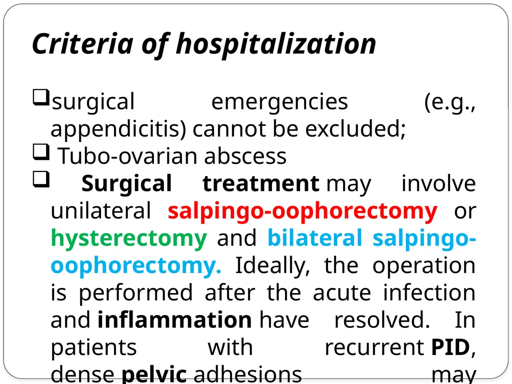 Pelvic inflammatory disease prof. Dr. Rabea M. Ali - slide 37 of 44