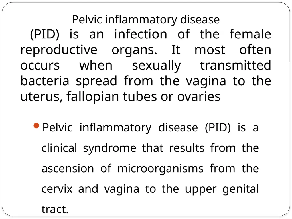 Pelvic inflammatory disease prof. Dr. Rabea M. Ali - slide 2 of 44