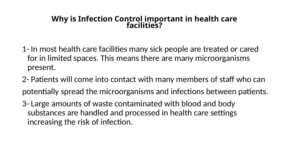infection control Fatima Elamin Hamid PhD student - slide 6 of 21