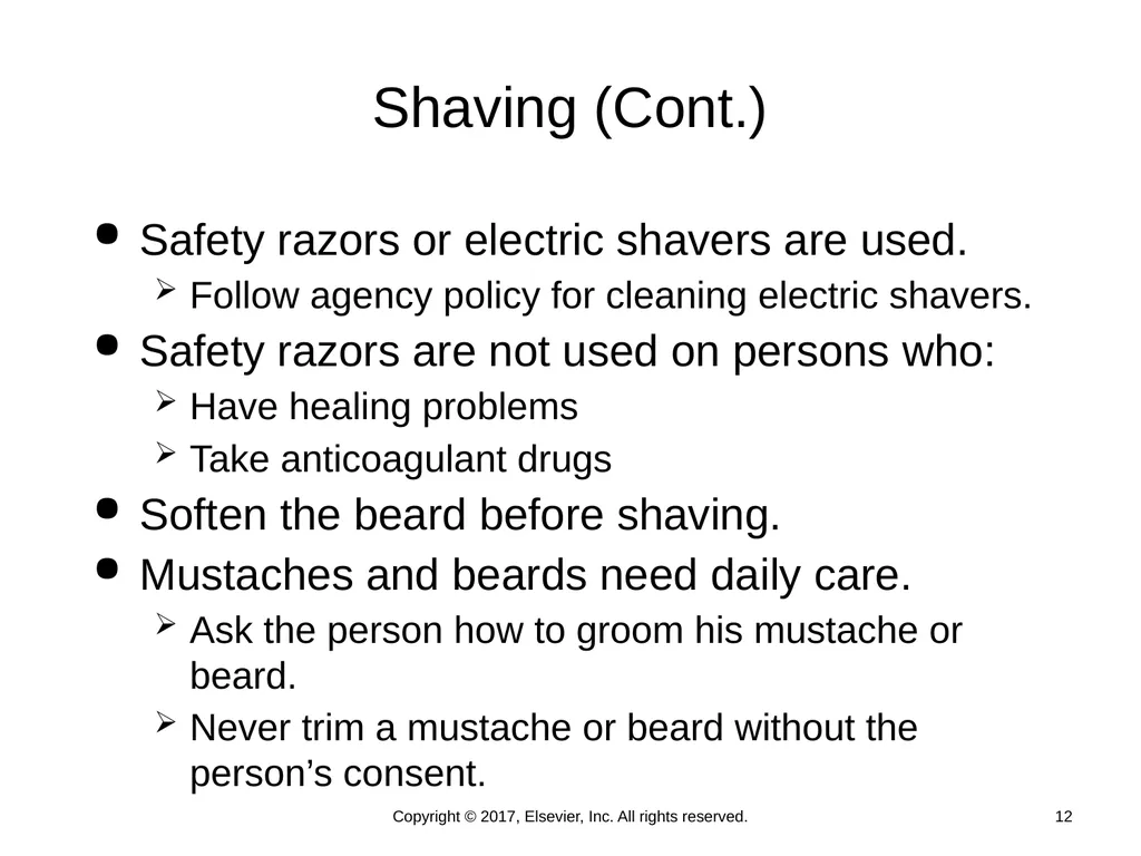 Chapter 23 Grooming Copyright © 2017, Elsevier, - slide 12 of 17