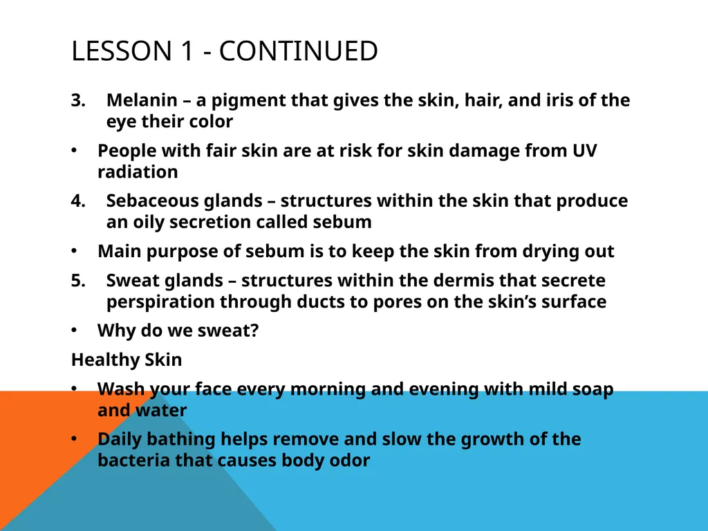 Chapter 14 Personal care & healthy behaviors - slide 3 of 17