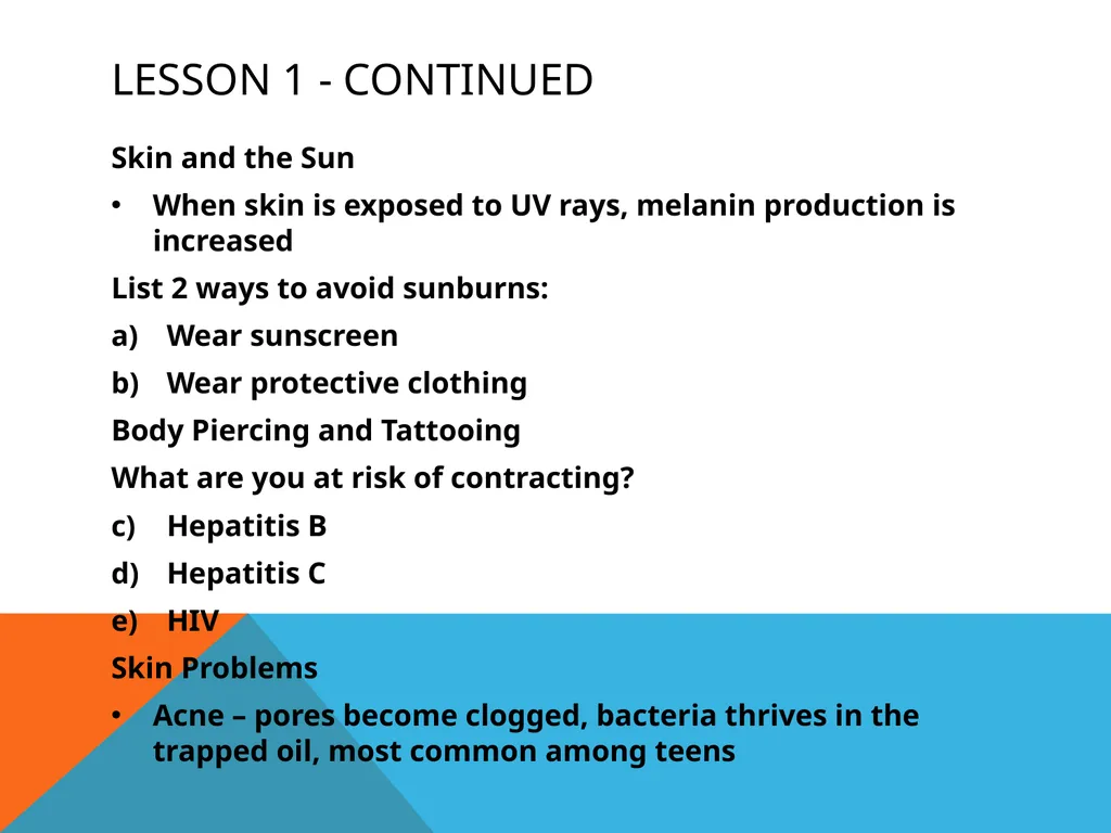 Chapter 14 Personal care & healthy behaviors - slide 4 of 17