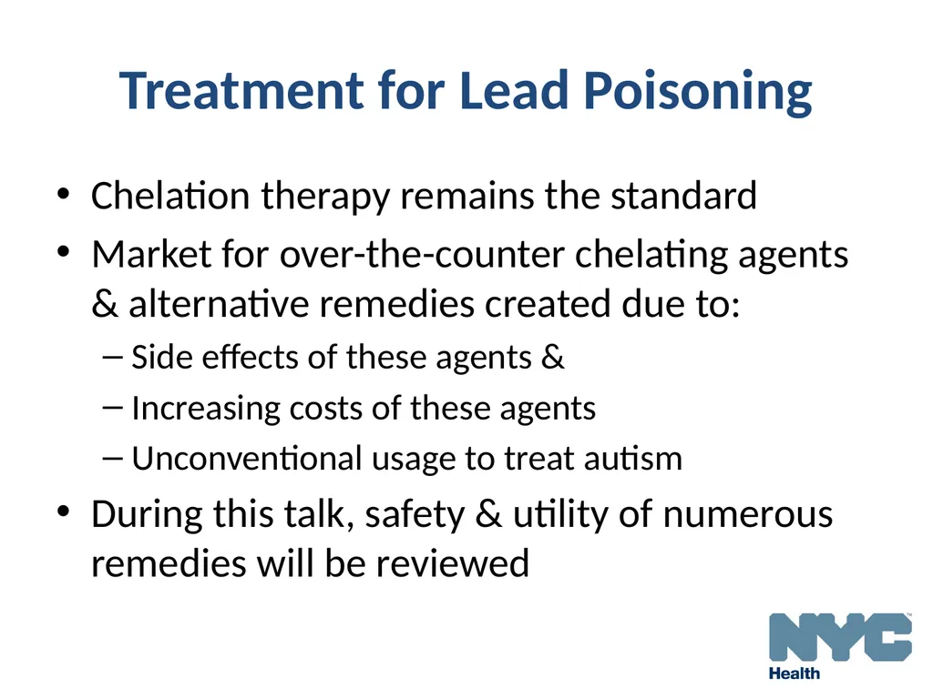 Alternative Treatments For Lead Poisoning - slide 3 of 40