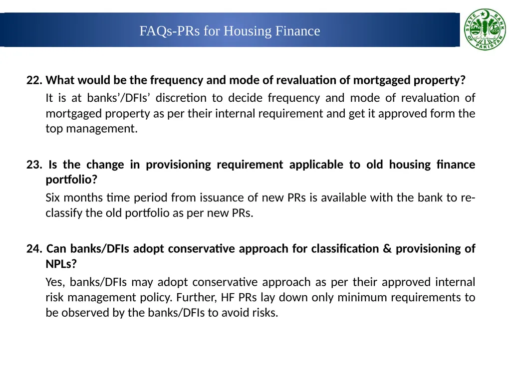 Prudential Regulations for Housing Finance Wasif - slide 37 of 40