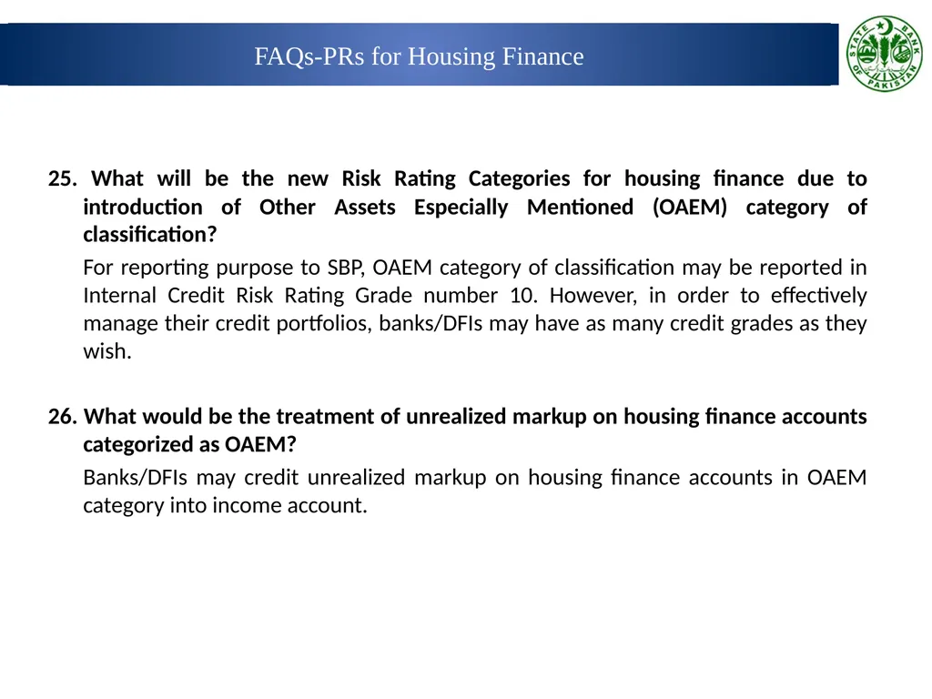 Prudential Regulations for Housing Finance Wasif - slide 38 of 40