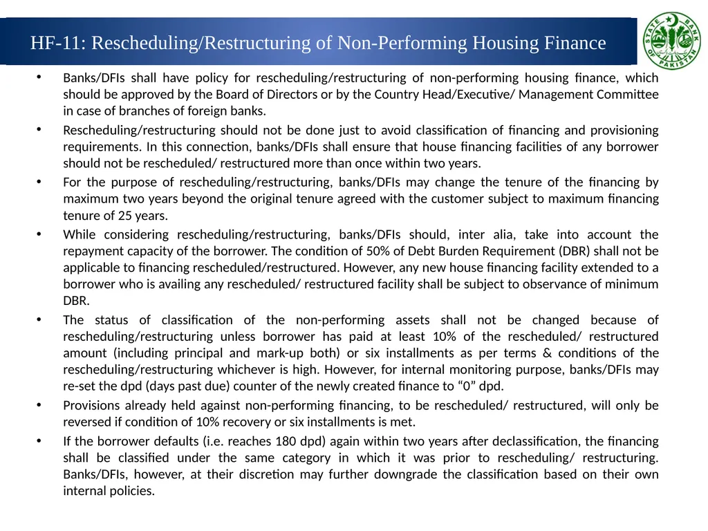 Prudential Regulations for Housing Finance Wasif - slide 26 of 40