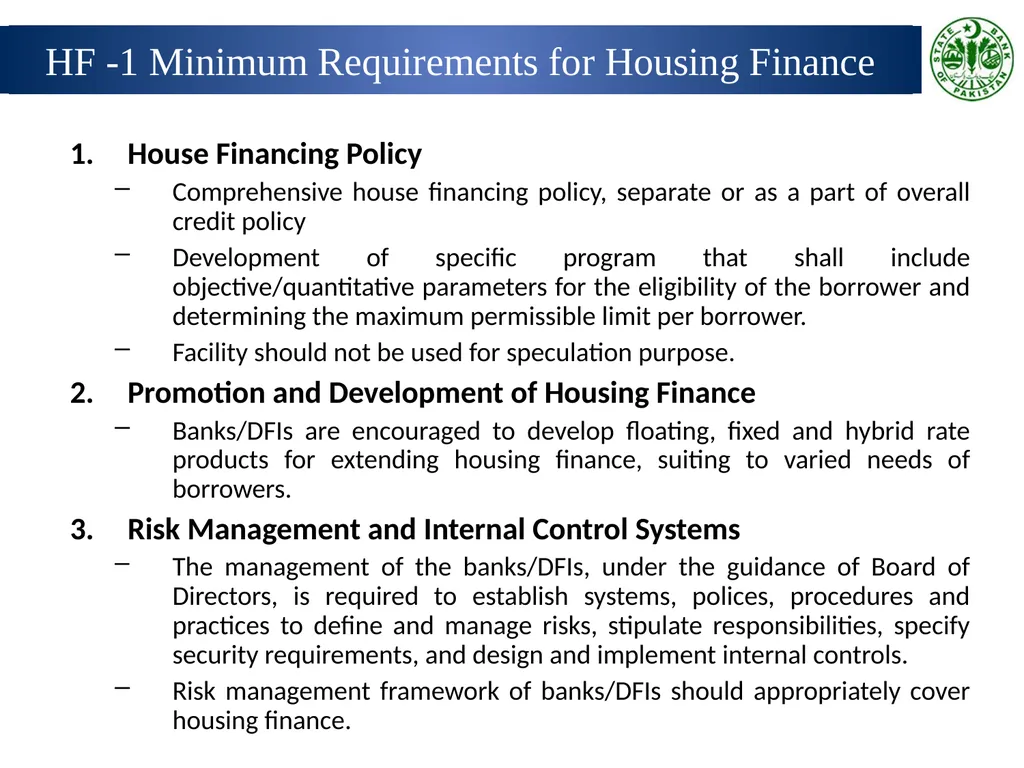 Prudential Regulations for Housing Finance Wasif - slide 15 of 40