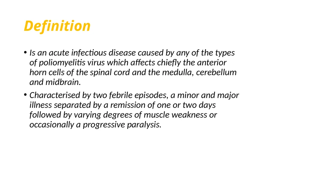 Poliomyelitis Introduction A terryfying - slide 3 of 13