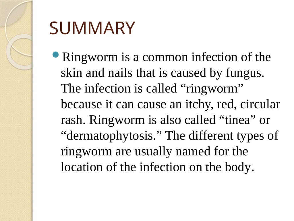 RINGWORM PARUL GANGWAR BSC.(N) 3 YEAR INTRODUCTION - slide 10 of 15