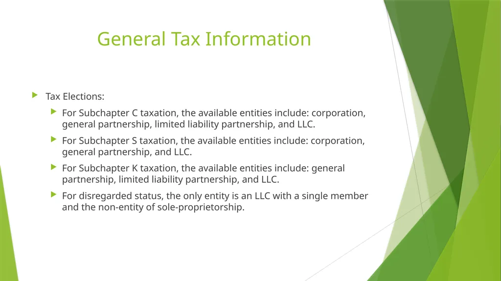 Entity Choice for Real Estate Investors Presented - slide 15 of 20