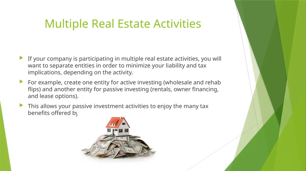 Entity Choice for Real Estate Investors Presented - slide 12 of 20