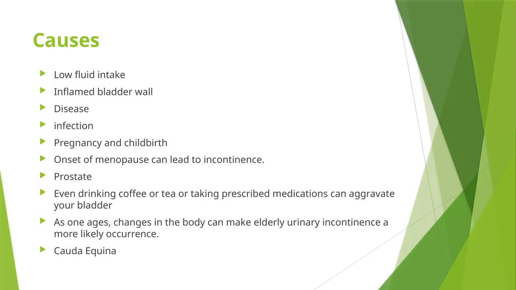 Elderly Urinary Incontinence Causes & Care August - slide 16 of 50
