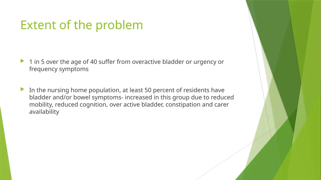 Elderly Urinary Incontinence Causes & Care August - slide 12 of 50