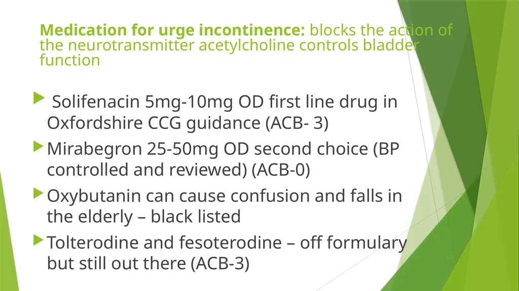 Elderly Urinary Incontinence Causes & Care August - slide 23 of 50