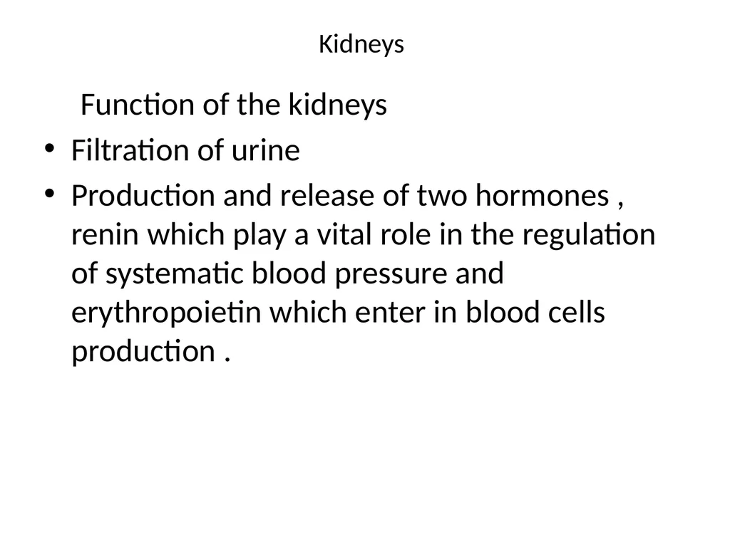 Urinary system The urinary system comprise paired - slide 2 of 10