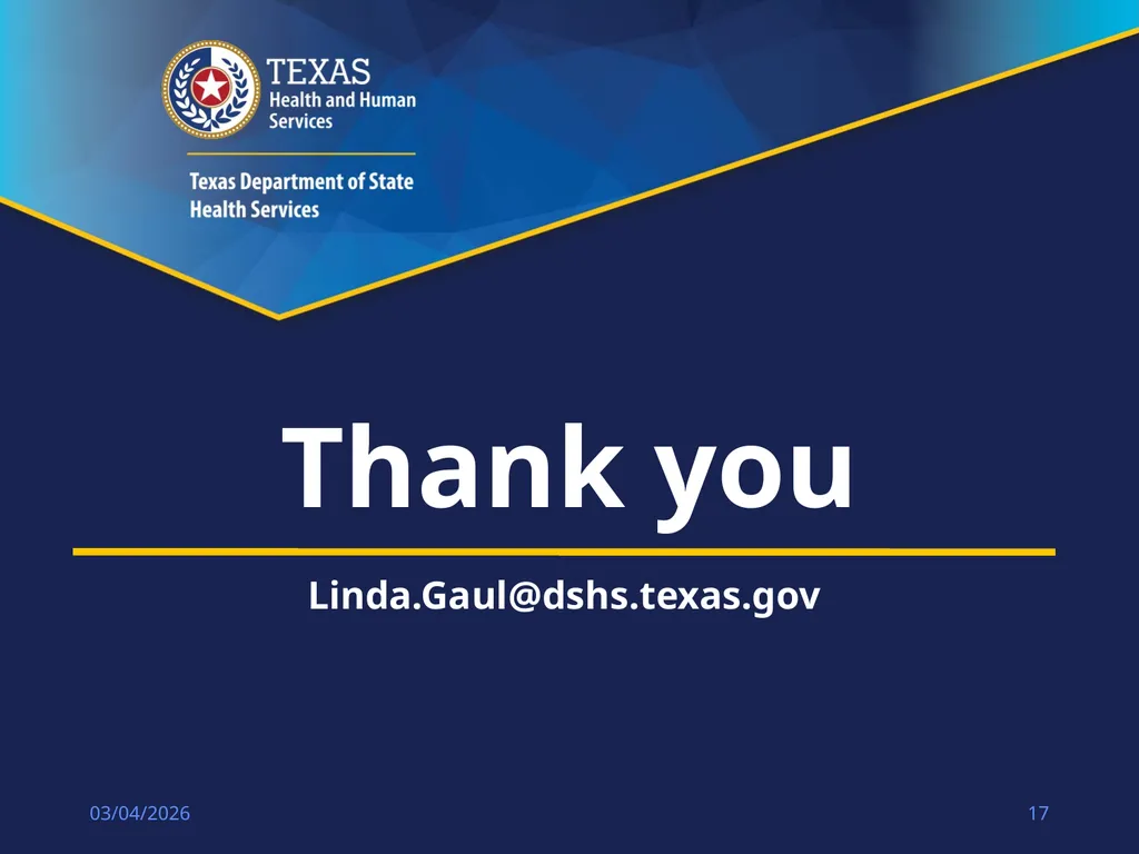 Epidemiology of Zika Linda K. Gaul, PhD, MPH State - slide 17 of 17