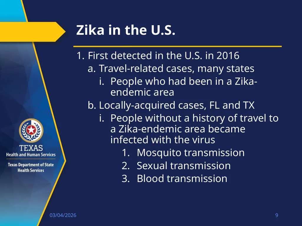 Epidemiology of Zika Linda K. Gaul, PhD, MPH State - slide 9 of 17