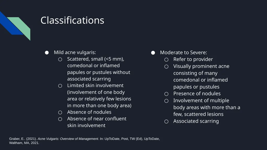 Acne Vulgaris Scott Stadler, Pharmacy Intern - slide 4 of 15