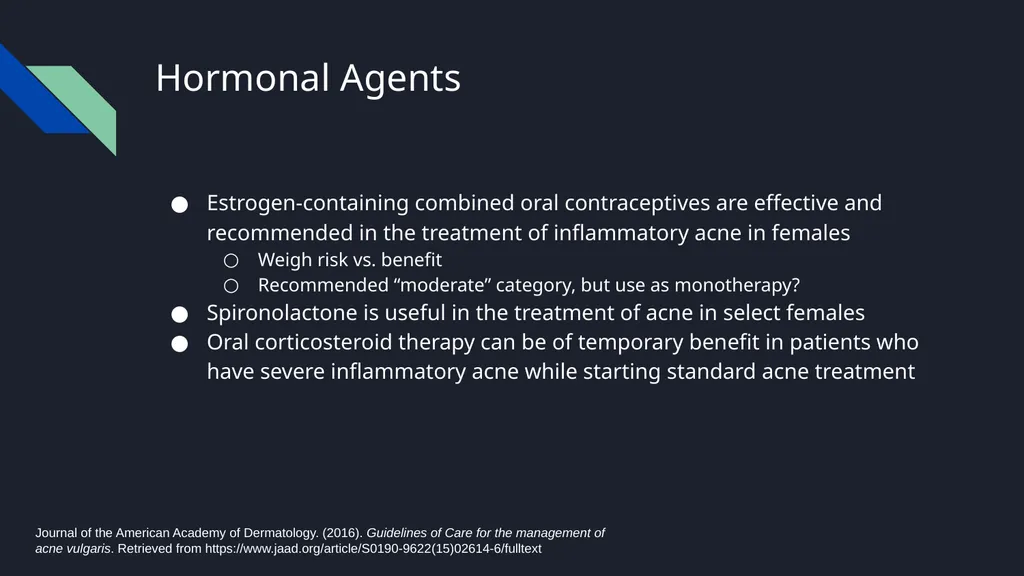 Acne Vulgaris Scott Stadler, Pharmacy Intern - slide 13 of 15